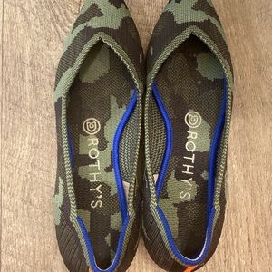 Rothy’s camo flat pointed toe